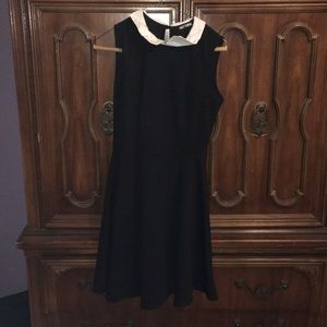 Black Hot Topic dress with white collar.